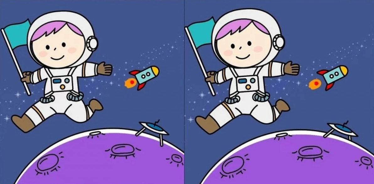 Тест на IQ: знайдіть три відмінності на зображенні з космонавтом за 15 секунд - фото 2 Тест на IQ: знайдіть три відмінності на зображенні з космонавтом за 15 секунд - фото 2