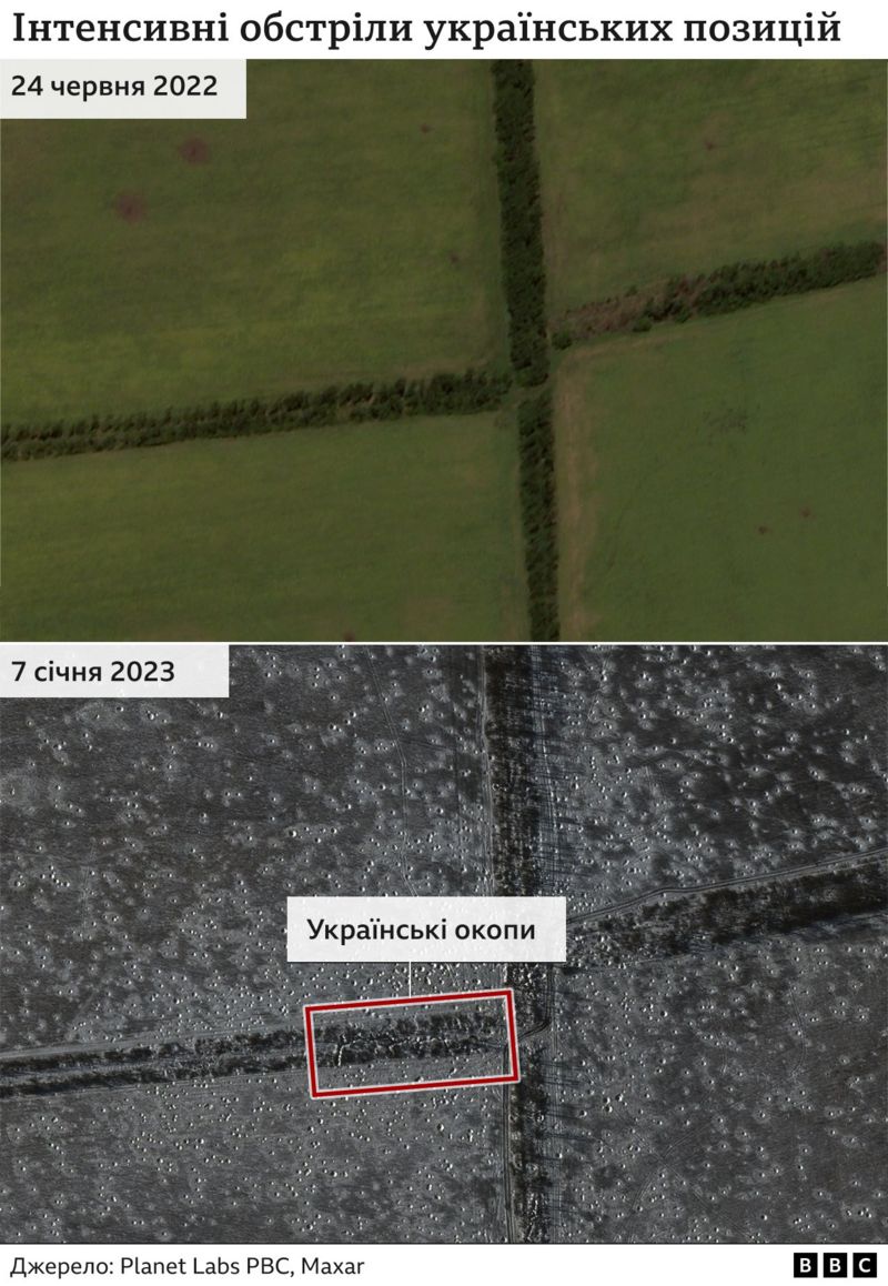 Спутниковые фото Соледара до и после российской агрессии - фото 4