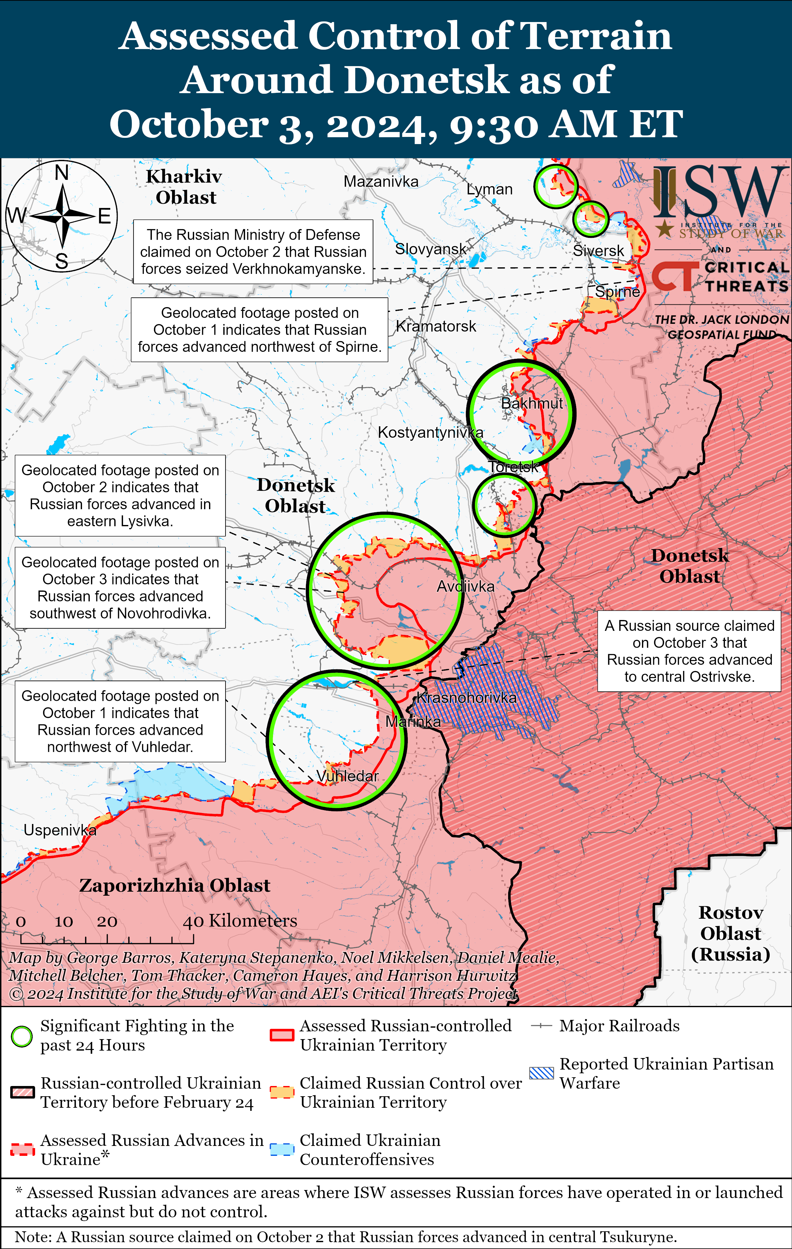 Росіяни знову просунулися біля двох ключових міст на Донбасі: карти ISW - фото 2