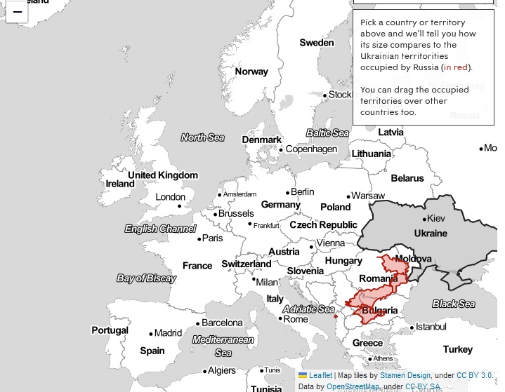 Окуповані росією українські території на мапах європейських країн - якби це виглядало - фото 3