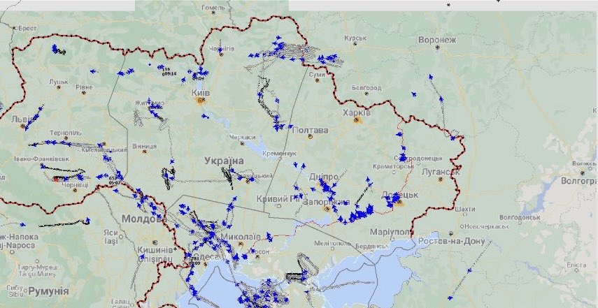 Залужный показал карту полета ракет во время массированного обстрела Украины (ФОТО) - фото 2