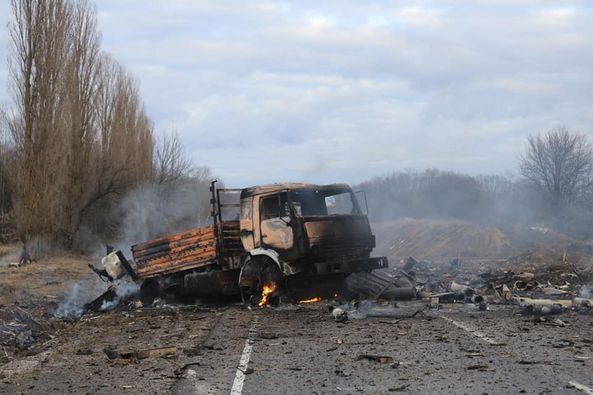 У Чернігівській області тероборона знищила колону техніки окупантів (ФОТО) - фото 3