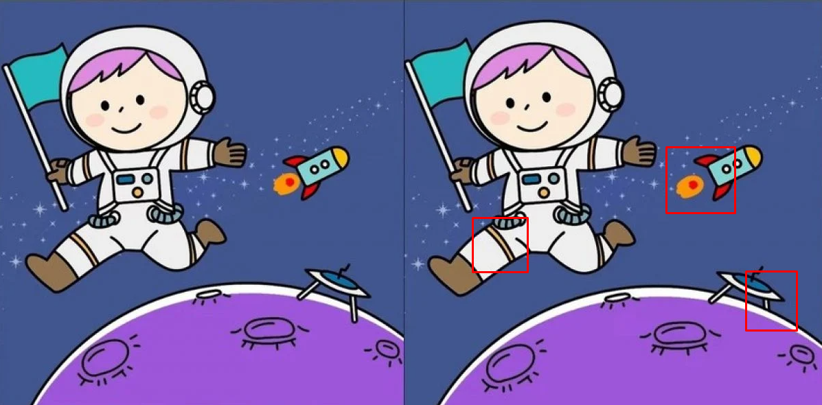 Тест на IQ: знайдіть три відмінності на зображенні з космонавтом за 15 секунд - фото 2 Тест на IQ: знайдіть три відмінності на зображенні з космонавтом за 15 секунд - фото 2