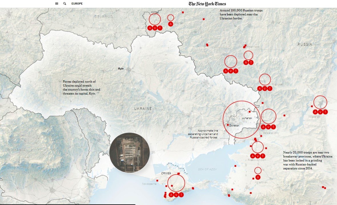 Украину окружили с трех сторон: NYT показало карту расположения российских войск - фото 2