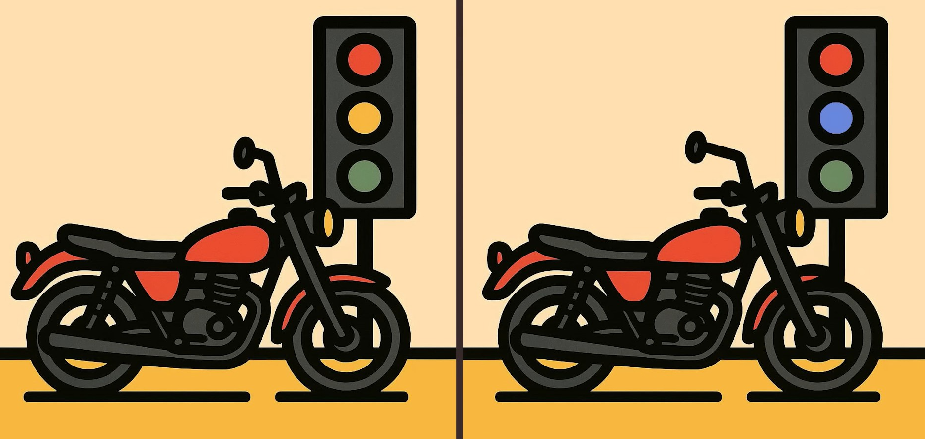 Тест на IQ: знайдіть 3 відмінності на картинці мотоцикла за 20 секунд - фото 2