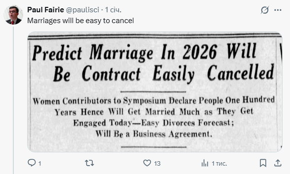 Неймовірні прогнози на 2026 рік, що були зроблені у 1926 році - фото 2 Неймовірні прогнози на 2026 рік, що були зроблені у 1926 році - фото 2