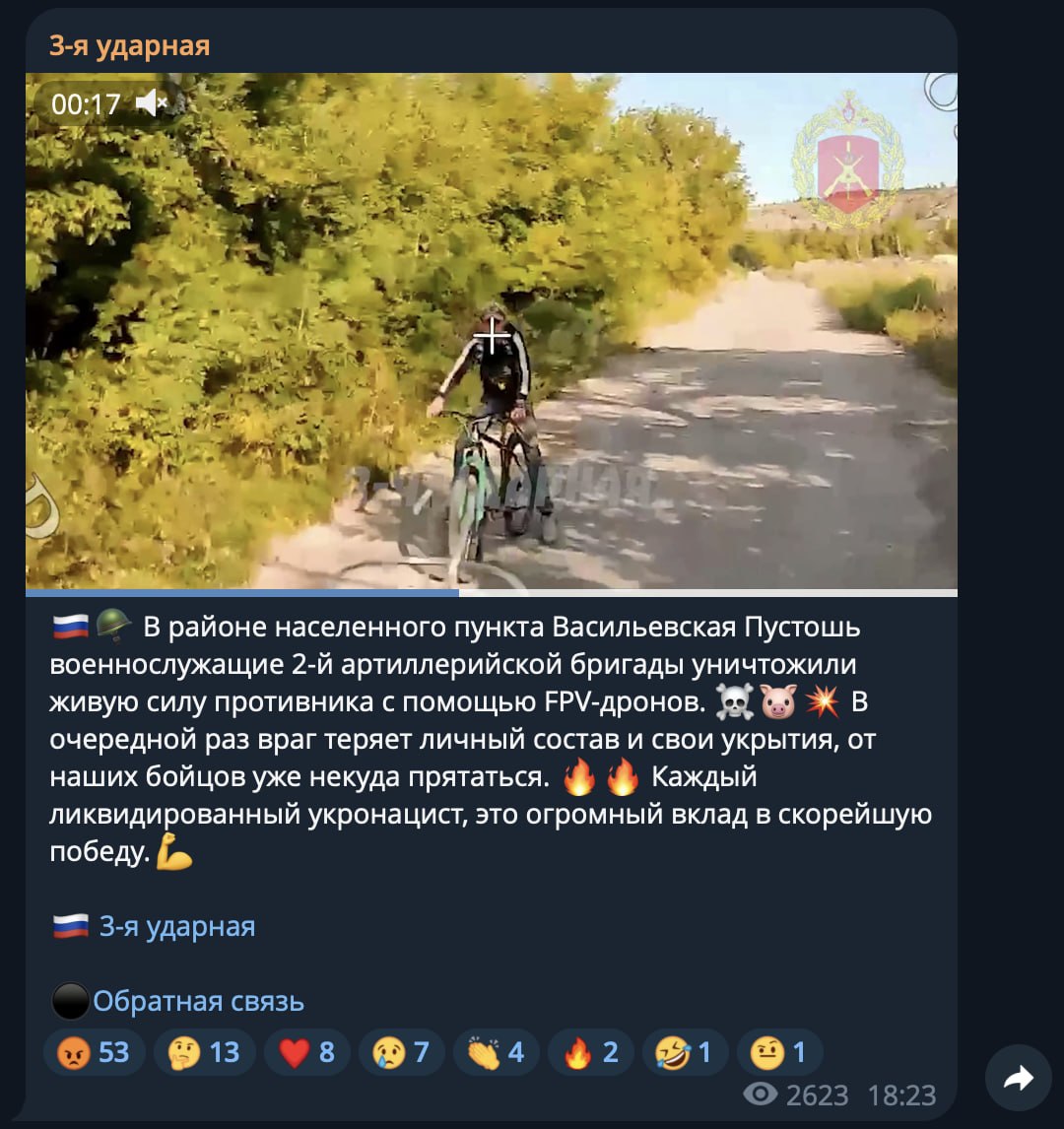 Выдали мирного жителя за военного: армия РФ похвасталась видео удара по гражданскому в Донецкой области - фото 2 Выдали мирного жителя за военного: армия РФ похвасталась видео удара по гражданскому в Донецкой области - фото 2