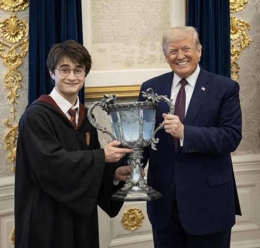 Світовий флешмоб: Трамп став героєм пародій після отримання медалі від лідерки венесуельської опозиції - фото 2 Світовий флешмоб: Трамп став героєм пародій після отримання медалі від лідерки венесуельської опозиції - фото 2