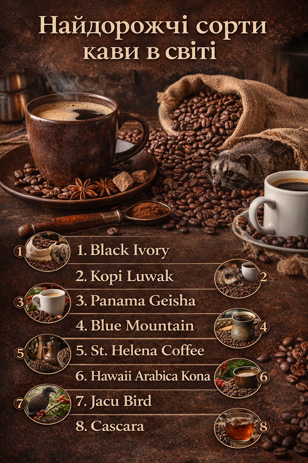 Ця кава коштує цілий статок: ТОП найдорожчих сортів у світі