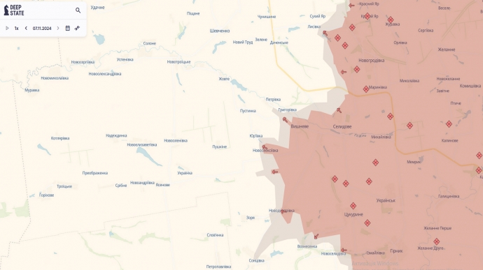 На Донеччині росіяни встановили свій прапор ще в одному населеному пункті: карта DeepState - фото 2