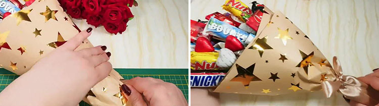 Три способа сделать красивый букет из конфет своими руками - фото 2