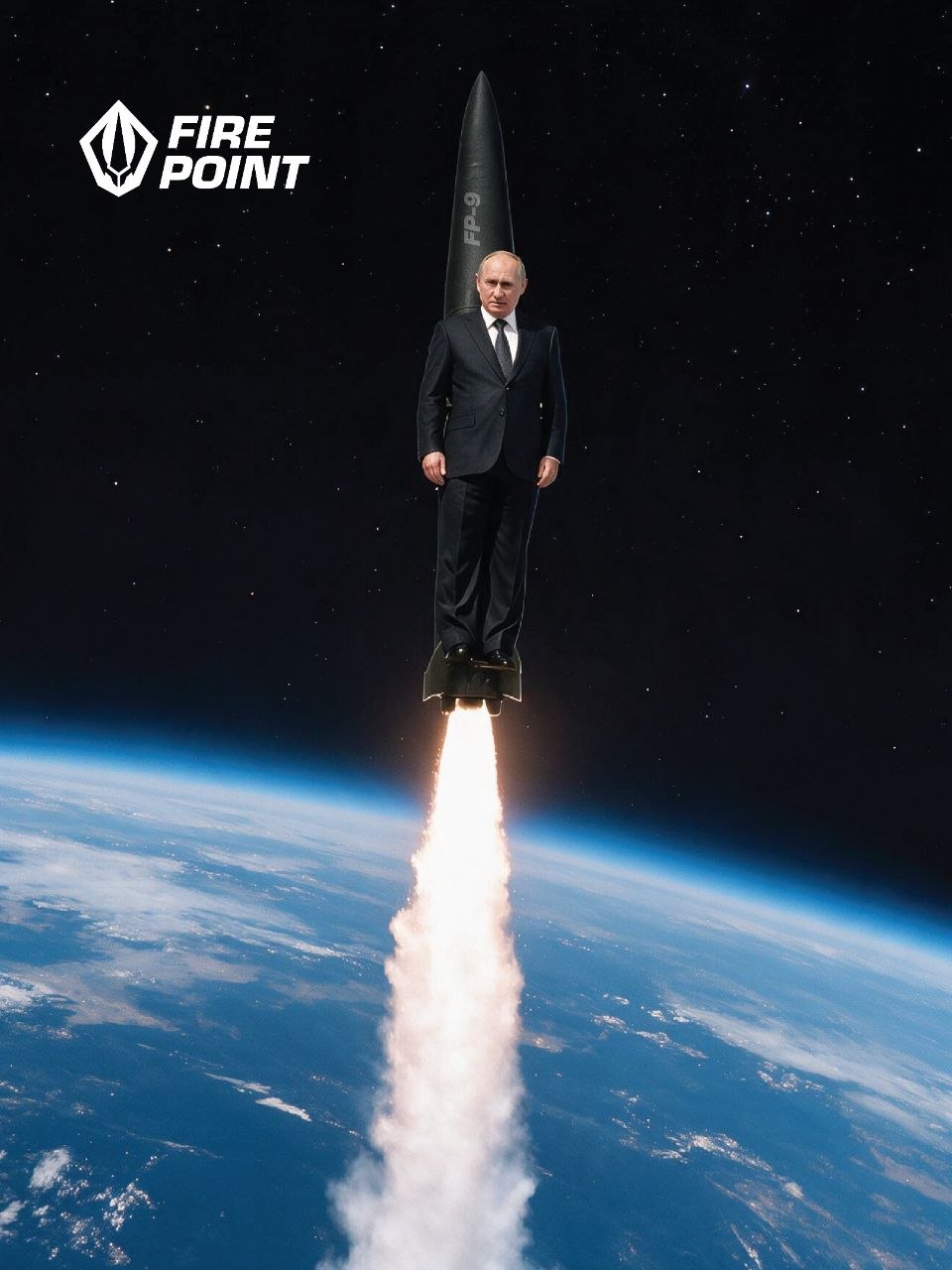 ”У всіх нас є мрія”: Fire Point ”запустила” Путіна в космос на балістичній ракеті (ФОТО) - фото 2 ”У всіх нас є мрія”: Fire Point ”запустила” Путіна в космос на балістичній ракеті (ФОТО) - фото 2