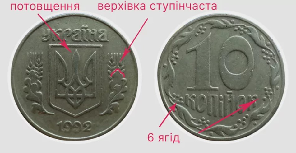 Какие монеты Украины можно продать в сотни раз дороже номинала (ФОТО) - фото 4