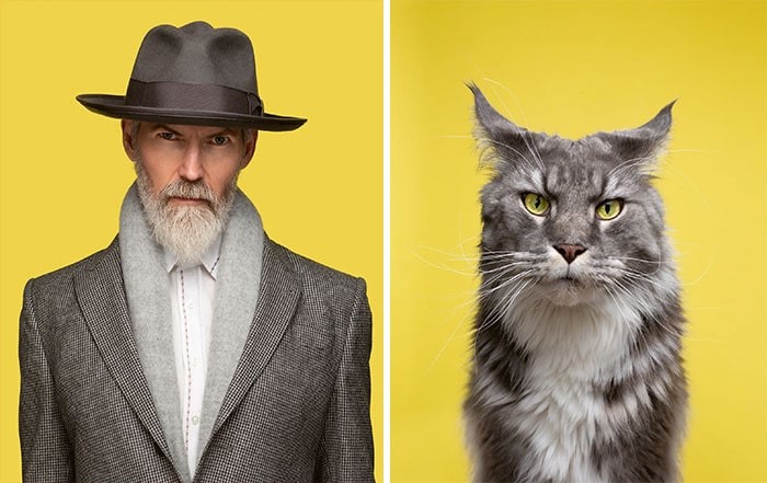 Доказать схожесть человека и кошки: попытка лондонского фотографа увенчалась успехом - фото 5