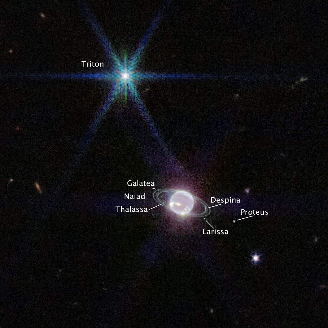 Телескоп Джеймса Уэбба сделал самое точное изображение колец Нептуна более 30 лет - фото 4
