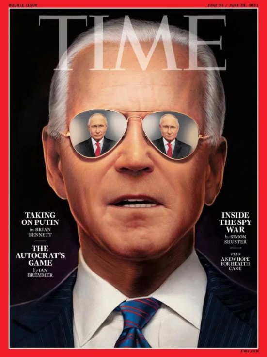 Журнал Time выпустил обложку с Байденом и Путиным перед их встречей  - фото 2