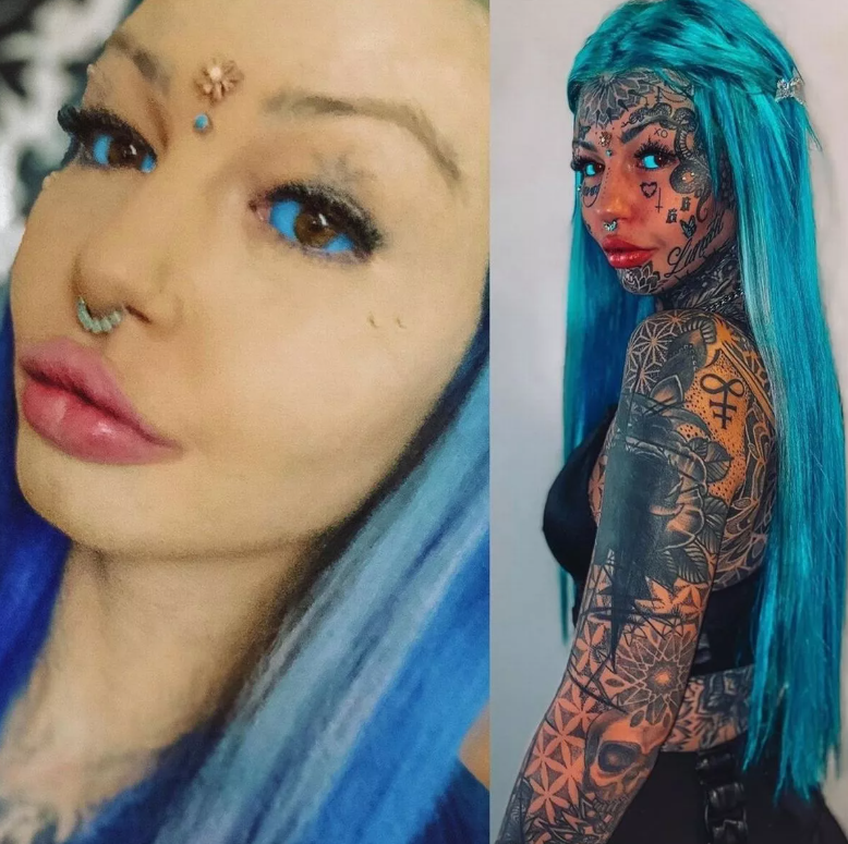 ”Що за чорт”: найбільш татуйована жінка Австралії показала своє обличчя без тату (ФОТО) - фото 2 ”Що за чорт”: найбільш татуйована жінка Австралії показала своє обличчя без тату (ФОТО) - фото 2