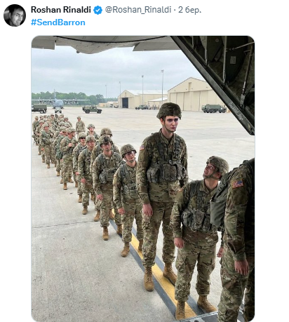 ”Мобилизуйте Беррона”: в США ходят мемы с призывом отправить сына Трампа на войну - фото 2